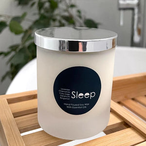 Ultimate Sleep Set: Organic Bamboo Sleep Mask, Scrunchies, Relaxing Tea & Sleep Candle