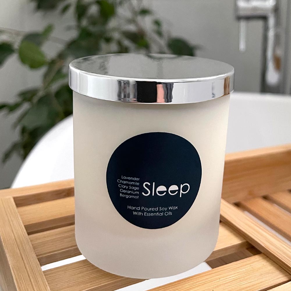 Organic Bamboo Sleep Eye Mask and Soy Sleep Candle - All About Sleep UK