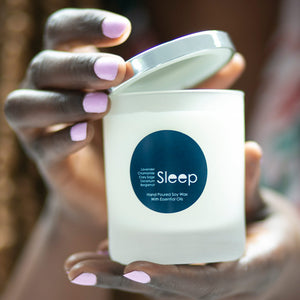 Luxury Soy Wax Sleep Candles: Sleep inducing essential oils - All About Sleep UK