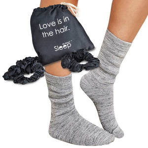 Boody Bamboo Bed Socks and Bamboo Hair Scrunchies: Night in Set - All About Sleep UK