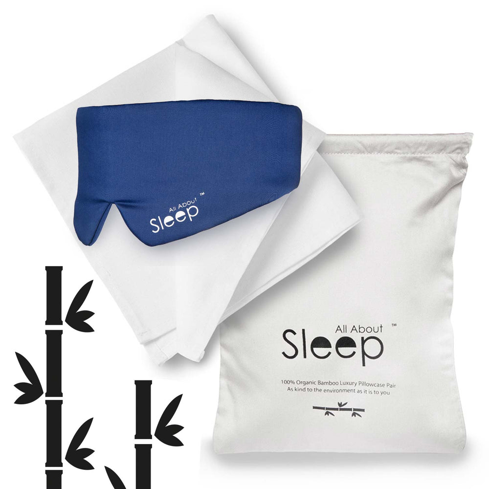 Organic Bamboo Bedtime Gift Box: Sleep Mask and Pillowcases - All About Sleep UK